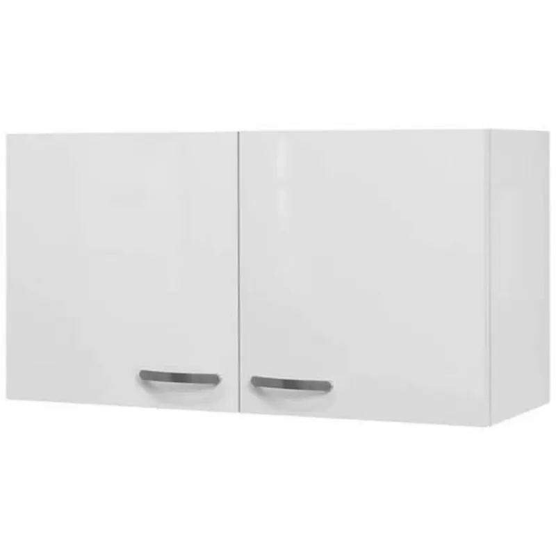 Küchenoberschrank Alba B: 100 Cm Weiß 2 Drehtüren