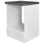 Möbelix Herdumbauschrank Alba B: 60 Cm Weiß/schiefer+arbeitsplatte