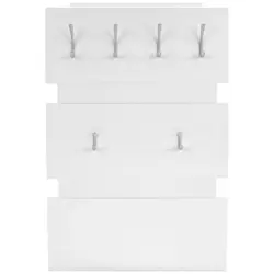 Garderobenpaneel Weiß Mit 6 Haken B: 70 cm