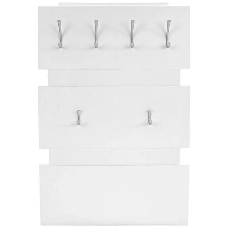 Garderobenpaneel Weiß Mit 6 Haken B: 70 cm