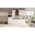 Möbelix Küchenzeile Lucca mit Geräten 270 cm Weiß Dekor Modern