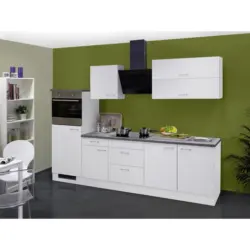 Küchenzeilen Lucca mit Geräten 270 cm Weiß