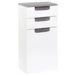 M&ouml;belix Unterschrank Mit T&uuml;rd&auml;mpfer Siena B: 40cm Wei&szlig;/eiche Dekor