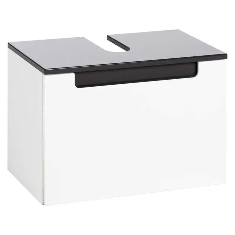 Waschbeckenunterschrank Siena B: 60 Cm Weiß/anthrazit