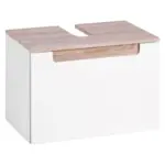 Möbelix Waschbeckenunterschrank Siena B: 60 cm Sonoma Eiche/Weiß