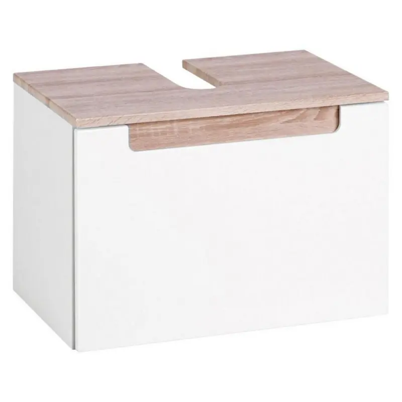 Waschbeckenunterschrank Siena B: 60 cm Sonoma Eiche/Weiß
