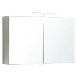 Spiegelschrank Siena Mit Led 2-Türig B/h/t: 80x65x20cm Weiß