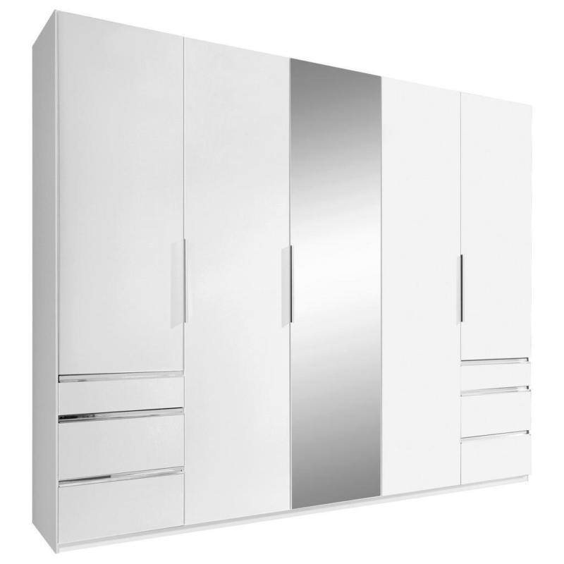 Drehtürenschrank Mit Spiegel 250cm Level 36a, Weiß Dekor