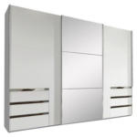 Möbelix Schwebetürenschrank Mit Spiegel + Laden 300cm Level 36a, Weiß