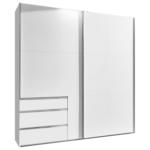 Möbelix Schwebetürenschrank mit Laden 250cm Level 36a, Weiß