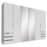 Möbelix Drehtürenschrank Mit Spiegel 300cm Level 36a, Weiß Dekor