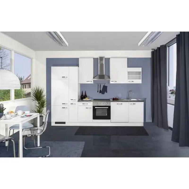 Küchenzeile Alba Mit Geräten 310 Cm Weiß/schiefer