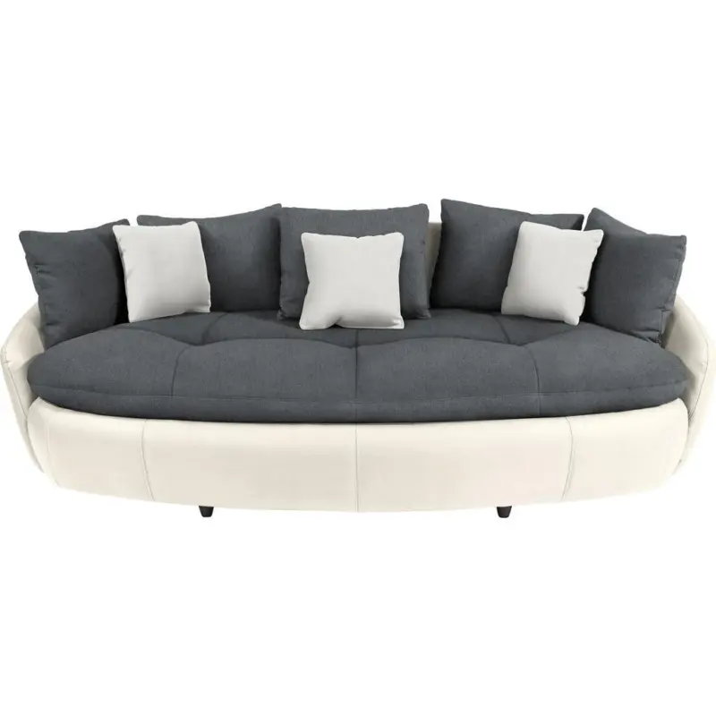 Megasofa mit Kissen Aruba, Mikrofaser/Lederlook