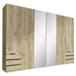 Möbelix Drehtürenschrank Mit Spiegel 300cm Level 36a, Eichendekor