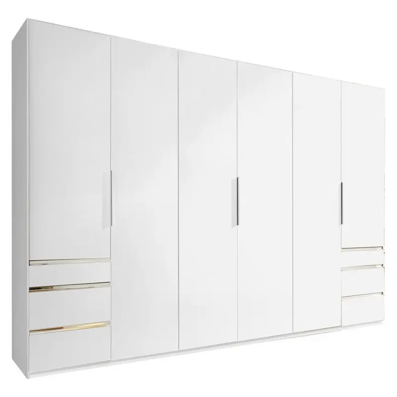 Drehtürenschrank Mit Schubladen 300cm Level 36a, Weiß Dekor