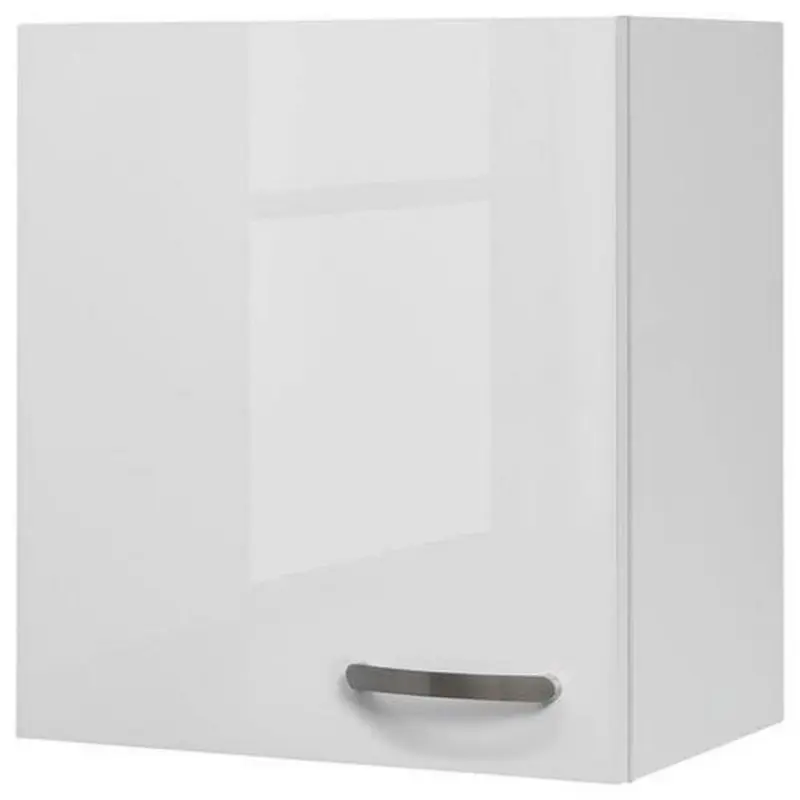 Küchenoberschrank Alba B: 50 cm Weiß 1 Drehtür