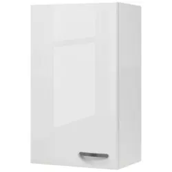 Küchenoberschrank Alba B: 50 cm Weiß 1 Drehtür