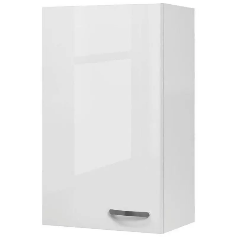 Küchenoberschrank Alba B: 50 cm Weiß 1 Drehtür