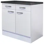 Möbelix Küchenunterschrank Alba B: 80 Cm Weiß/schiefer Mit Laden