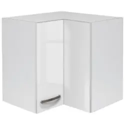 Eckoberschrank Alba B: 60 Cm Weiß 2 Drehtüren