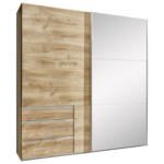 Möbelix Schwebetürenschrank Mit Spiegel 250cm Level 36a, Eiche Dekor