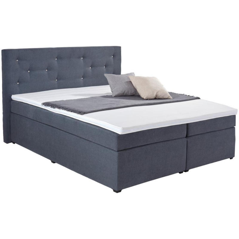 Boxspringbett mit Topper, Strasssteinen 180x200 Luminosa