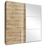Möbelix Schwebetürenschrank Mit Spiegel 200cm Level 36a, Eiche Dekor