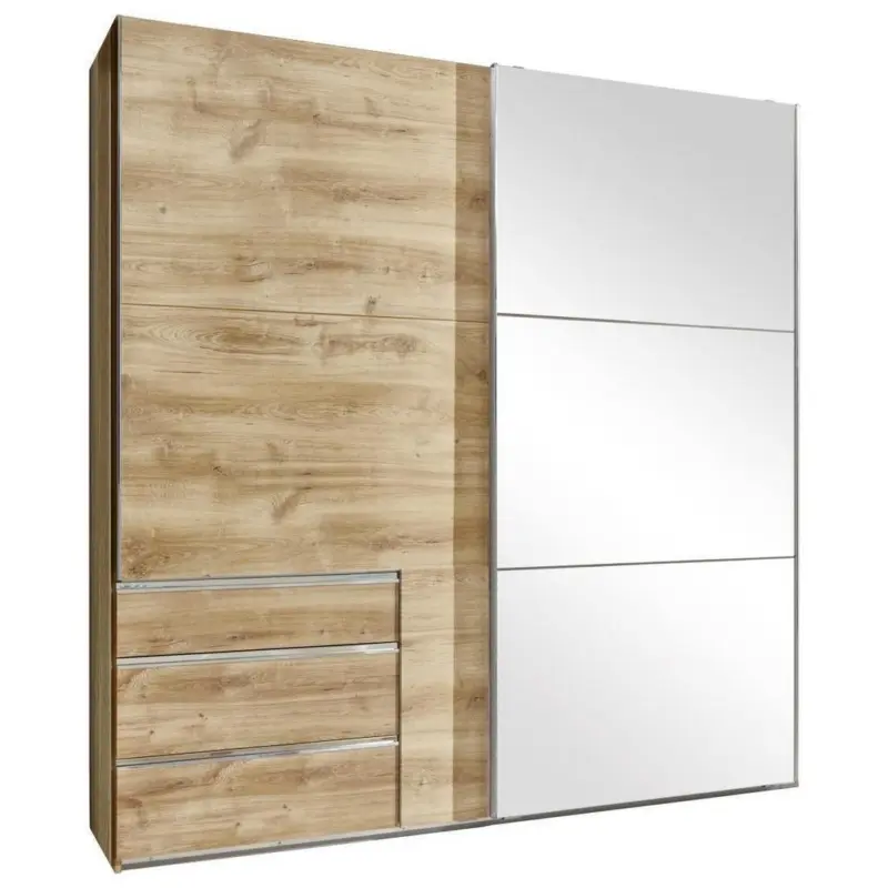 Schwebetürenschrank Mit Spiegel 200cm Level 36a, Eiche Dekor