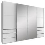 Möbelix Schwebetürenschrank Mit Spiegel + Laden 300cm Level 36a, Weiß
