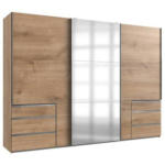 Möbelix Schwebetürenschrank Mit Spiegel 300cm Level 36a, Eiche Dekor