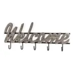 Möbelix Hakenleiste Welcome B: 60 cm mit Schriftzug 5 Haken