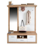 Möbelix Garderobe Malta Eiche Dekor/ Weiß B: 145 Cm Mit Spiegel