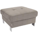 Möbelix Polsterhocker Savona Webstoff Taupe H: 44 Cm