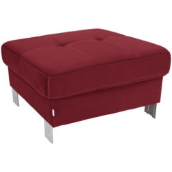 Polsterhocker Savona Webstoff Rot H: 44 Cm