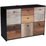 Möbelix Kommode B 114,1 Cm Sanne Schwarz/alteiche Dekor