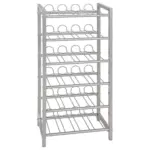 Möbelix Weinregal Metall Alufarben 42 Flaschen Bxh: 34x72 Cm