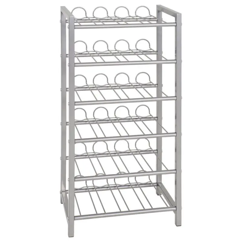Weinregal Metall Alufarben 42 Flaschen Bxh: 34x72 Cm