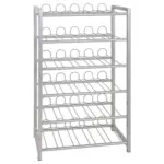 Möbelix Weinregal Metall Alufarben 54 Flaschen Bxh: 54x90 Cm
