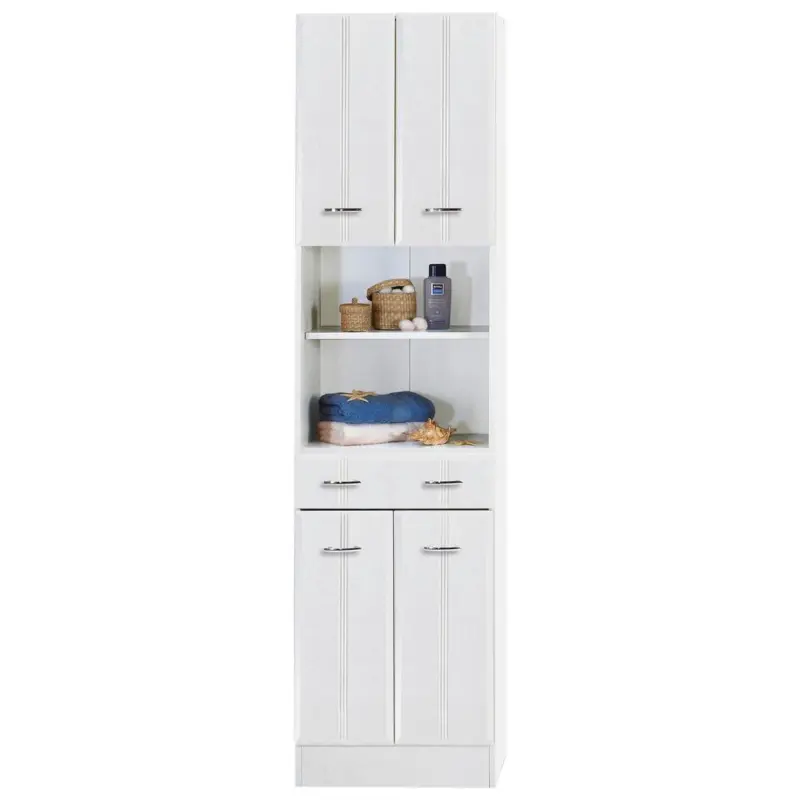 Hochschrank Mit Lade Rallye 50cm, Weiß Dekor