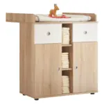 Möbelix Wickelkommode Wiki B: 89 cm Eiche Dekor 2 Türen 2 Laden