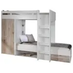 Möbelix Etagenbett Maxi Weiß/eiche Dekor 90 Cm Schrank Stauraum
