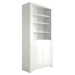 Regal mit Schrank Orlando B 92cm, Weiß