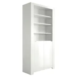 Regal mit Schrank Orlando B 92cm, Weiß