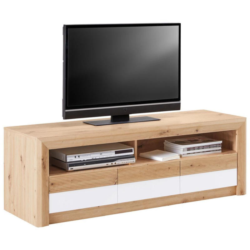 Tv-element Kashmir New B: 142 Cm Eiche Dekor/weiß