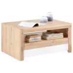 Möbelix Couchtisch Mit Stauraum Kashmir New, Eiche Dekor/weiß