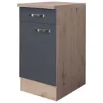 Möbelix Küchenunterschrank Shadow B: 40 Cm Grau/eiche Dekor