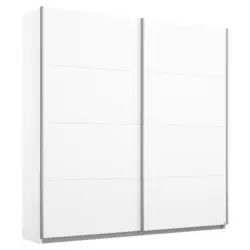 Schwebetürenschrank 181cm Belluno, Weiß Dekor