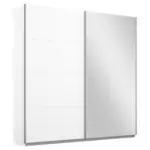 Möbelix Schwebetürenschrank Mit Spiegel 181cm Belluno, Weiß Dekor