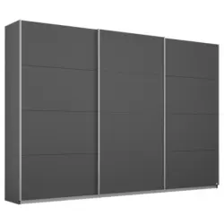 Schwebetürenschrank 271cm Belluno, Grau Metallic