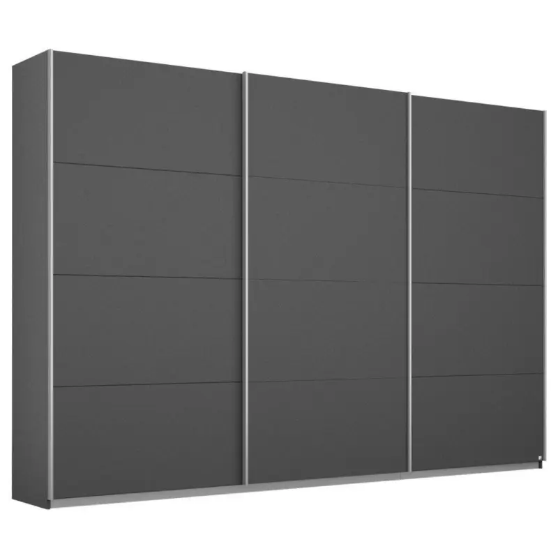 Schwebetürenschrank 271cm Belluno, Grau Metallic